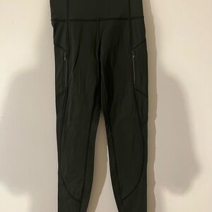 Athleta Olive Green and Navy Capri Leggings Both XS